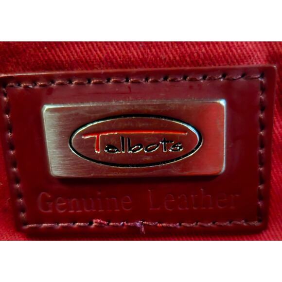 Talbots Large Burgundy Patent Leather Tote Bag - Picture 6 of 6